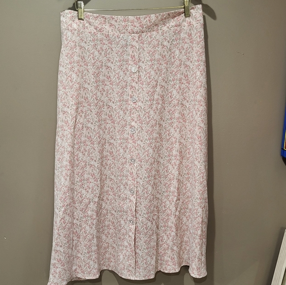 SHEIN Dresses & Skirts - Pink Floral full length skirt